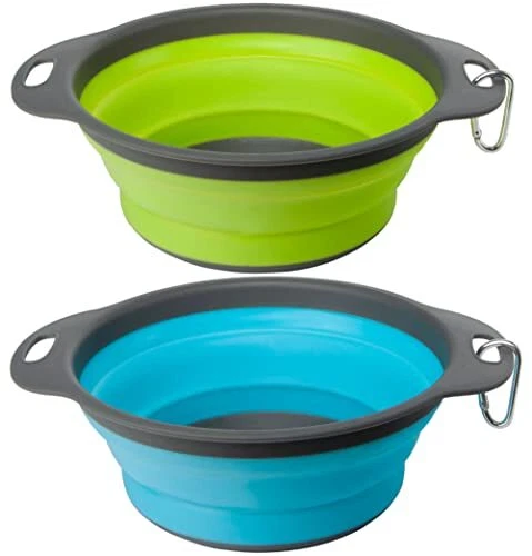 Collapsible Dog Bowls,Large Size 47oz, BPA Free, Food Grade Silicone Bowl,2  Pack