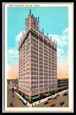 The Kirby Building in Dallas Texas Old Postcard Unused  E12