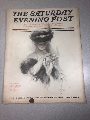 [Complete, NO postage] SATURDAY EVENING POST MARCH 27 1909 HARRISON FISHER