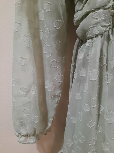New Speechless Girls Light Green Floral Easter Formal Dress Size 8 Pull On Cute - Picture 3 of 6