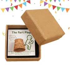Funny Pranks for Adults Fart Plug with Card April Fools Pranks with Storage Box