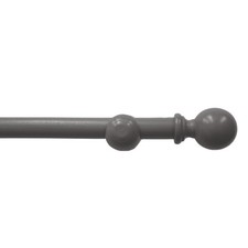 Image of 28MM EYELET WOODEN CURTAIN POLE BALL FINIALS - WHITE, GREY, CREAM