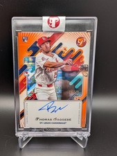 🔥2025 Topps Pristine Auto - Orange Pristine Refractors⚾Thomas Saggese #16/25🔥
