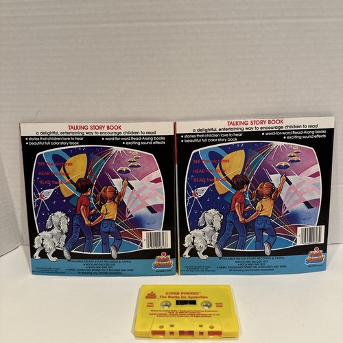 SUPER POWERS Read-Along Storybook Cassette Tape Darkseid Of The Moon Superman - Picture 2 of 10
