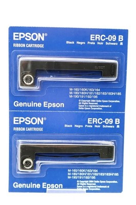Pack of 2 Genuine Epson ERC-09 B Ribbon Cartridge (Black)