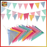 Wimpelkette Outdoor Pastell 4 StüCk Wetterfest 16M Girlande Geburtstagsdeko