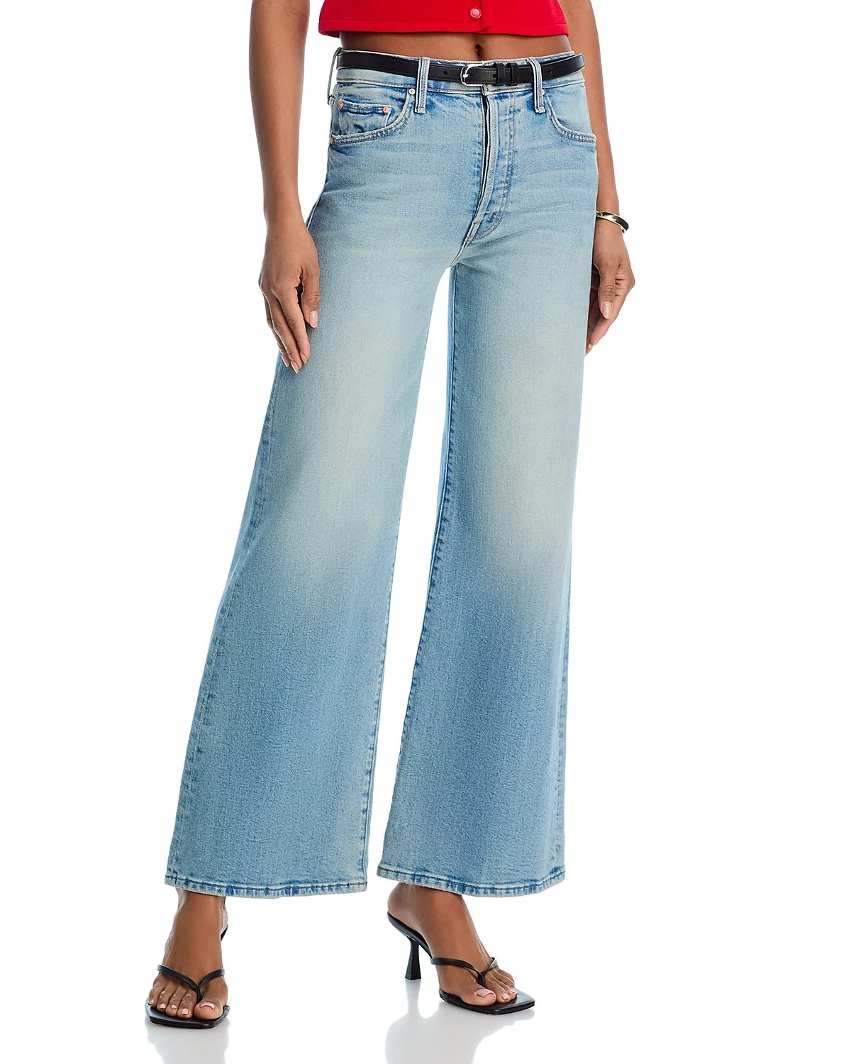Mother L133720 The Tomcat Roller Wide-Leg Jeans in I Confess Size 24