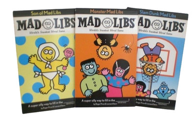 MAD LIBS LOT  3 TITLES ''SON OF'', ''SLAM DUNK'' & ''MONSTER'' PRICE STERN SLOAN NEW