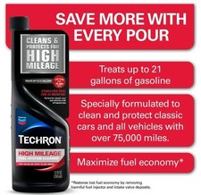 Chevron Techron High Mileage Fuel System Cleaner 12 Oz