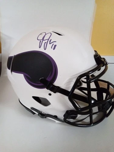 Justin Jefferson Signed Minnesota Vikings Lunar Eclipse Full Size Helmet Beckett
