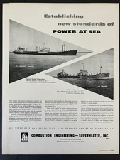 1952 Combustion Engineering Superheater Inc. SS Atlantic and Venore Vtg Print Ad