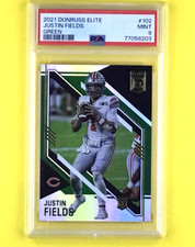 2021 Panini Donruss Elite - Rookies Justin Fields #102 Green (RC) PSA 9 Mint