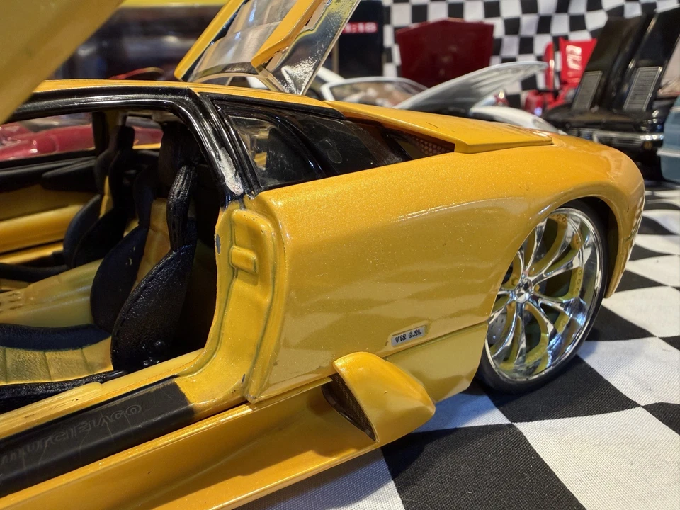 Hotwheels 1/18 Diecast G5096 Custom Lamborghini Murcielago Mattel 1:18 Naranja Foto 2 de 4