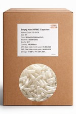 Pure Capsules&reg; Size 0 White Empty Vegetarian Capsules 1 box 100k Tio2 free