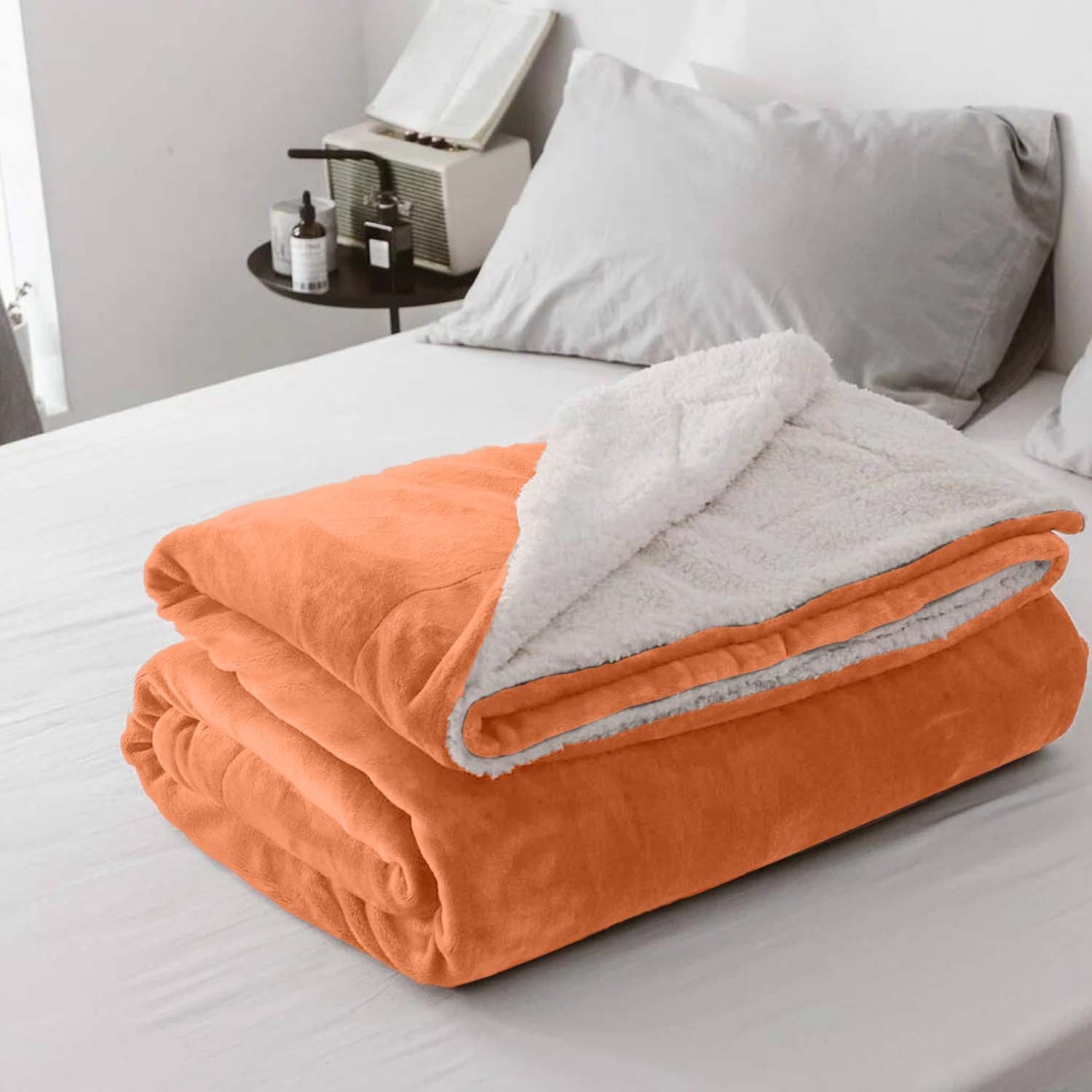 For Winter Ultra Soft Warm Sherpa Bedding Throw Twin Queen