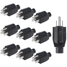 NEMA 5-15P Electrical Plugs End, Extension Cord Ends 125V 15A 2Pole 3Wire Mal...