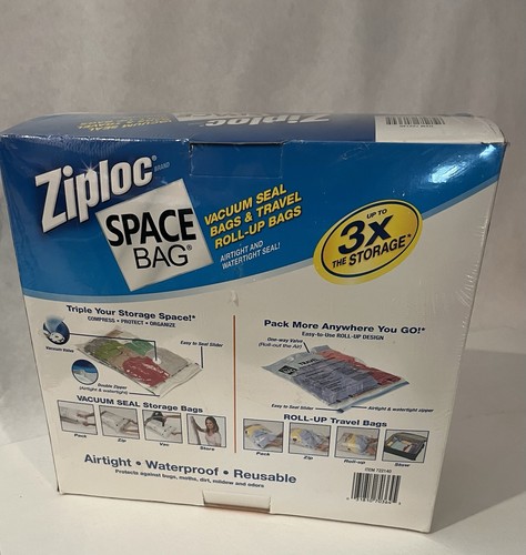 ZIPLOCK VACUUM SEAL BAGS VALUE PACK OF 15 ASSORTED AIRTIGHT WATERPROOF SPACE BAG - Picture 2 of 3