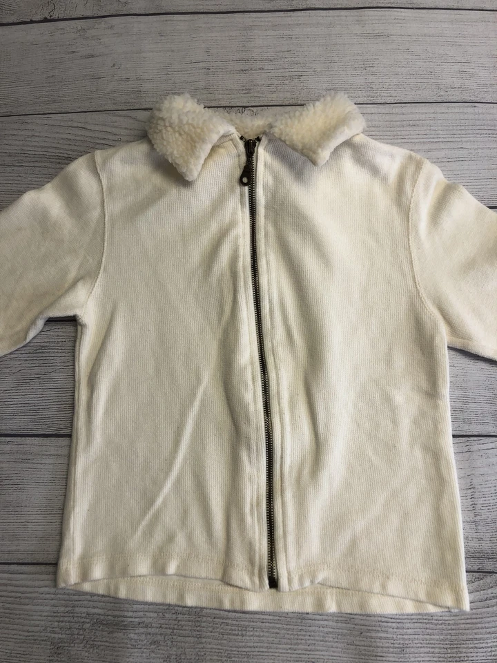 Chaqueta Lee Para Mujer Mediana Cuello Sherpa Cremallera Completa Forrada de Vellón Retro Y2K Denim Foto 3 de 4