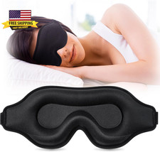 Sleep Mask for Men and Women, 3D Blackout Eye Mask for Side Sleepers, Black       