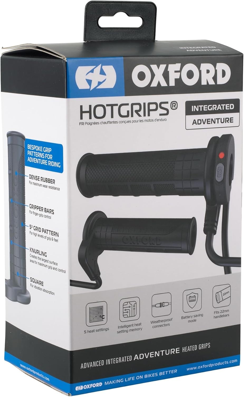 Oxford Motorcycle Adventure Integrated Advanced Hotgrips Heated Hot Grips