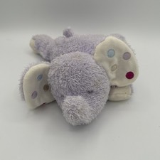 CARTERS PASTEL PURPLE PLUSH ELEPHANT POLKA DOT EARS, BABY STUFFED ANIMAL FLOPPY