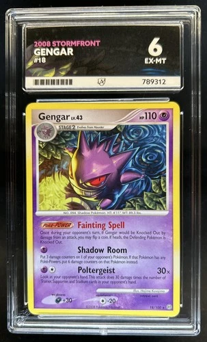 2008 Pokemon Diamond & Pearl Stormfront Gengar #18/100 ACE 6