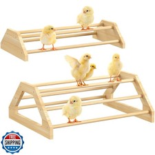 Pawaboo Chick Perch, 2 Pack Wooden Chicken Roosting Bars, Large a