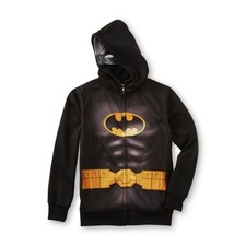 Boys Batman Hoodie Jacket 16 DC Comics Black Zip Face Long Sleeves Costume