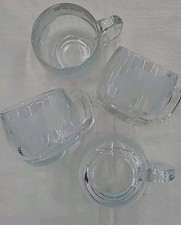Set of 4 Nestle's "Nescafe" 1970's Clear Glass Globe World Coffee/Tea Mug/Cup