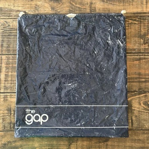 The Gap Vintage Plastic Shopping Bag With Drawstring Handles