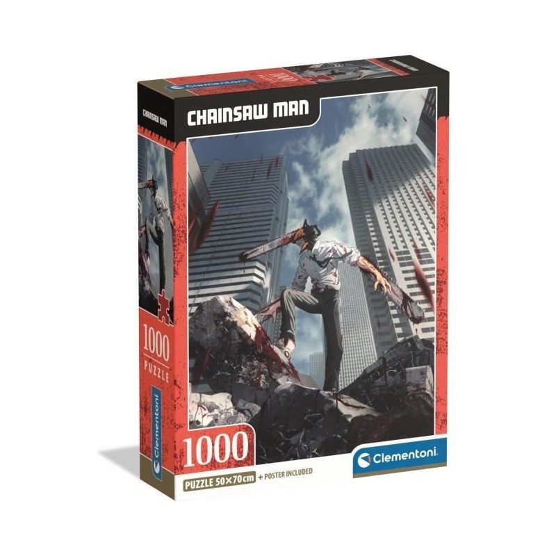 Puzzle 1000 pieces Chainsaw Man Clementoni Compact pour s'isoler et se detendre