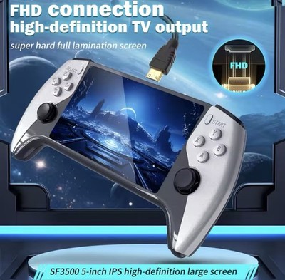 SF3500 Retro Handheld Spielekonsole 5'' IPS HD Display Multi-System 64GB/256GB