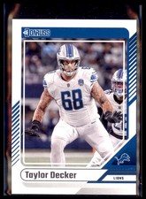 2024 Panini Donruss Taylor Decker Lions 281 5 Card Lot