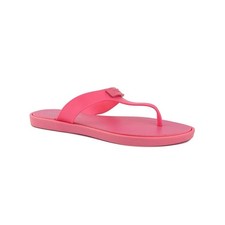 JUICY COUTURE Womens Pink Logo Seneca Round Toe Slip On Thong Sandals Shoes 6