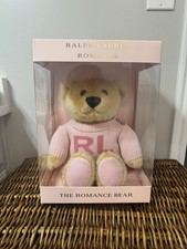 Ralph Lauren the Romance Bear Teddy Bear with Pink Sweater New In Box