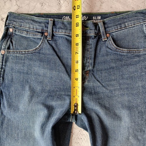 Wrangler Retro Jeans Mens 33x32 (34x31) Slim Straight Blue Denim 1088MWZPD - Picture 13 of 15