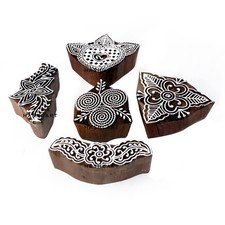 Wooden Stamps for Block Printing on Saree Border, Fabric, Design 212