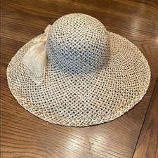 Tina Too Cream Wide-Brimmed Woven Hat
