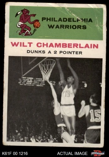 1961 Fleer #47 Wilt Chamberlain In Action Warriors HOF Kansas 1 - POOR