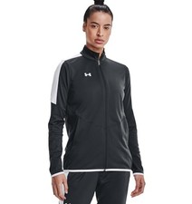 UNDER ARMOUR WOMEN'S RIVAL KNIT WARM-UP JACKET WOMEN SMALL STEALTH GRAY