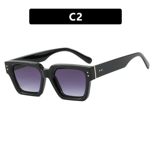 Rice Nail Square Frame Sunglasses Irregular UV400 Sun Glasses Men - Picture 14 of 24