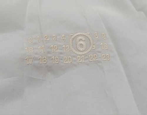 $610 Mens MM6 Maison Margiela Pocket Button Up Shirt White 50 US 40 - Picture 3 of 10