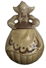 Vintage 1940's Red Wing Pottery Dutch Girl Katrina Ceramic Cookie Jar Dinged Up
