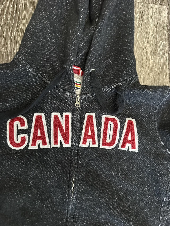 Sudadera con capucha Team Canada para mujer 2XL cremallera completa gris sudadera olímpica Hudson's Bay Foto 4 de 4