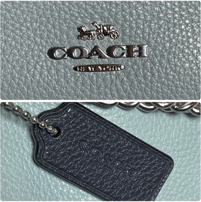 Coach Nora Kisslock Crossbody Clutch Bag Blueberry Teal Midnight