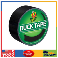 Duck Brand 1265013 Color Duct Tape, Single Roll, Black, 60 Foot