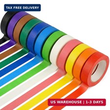 12 Rolls Colored Masking Tape 0.7Inch x 13Yards