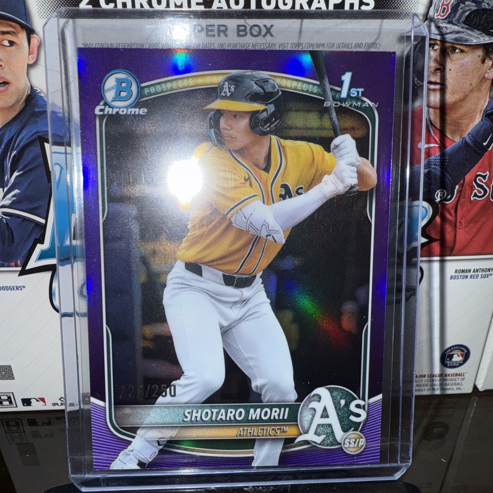 Shotaro Morii 2025 Bowman Chrome 1st Prospect Purple Refractor /250