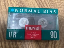 Maxwell UR 90 Minute Blank Audio Cassette Tape Normal Bias New Sealed Fast Ship