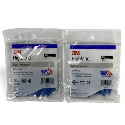 But Connectors 3M Highland BSV14Q Vinyl Insul 16-14 AWG Stranded, 2 Pack